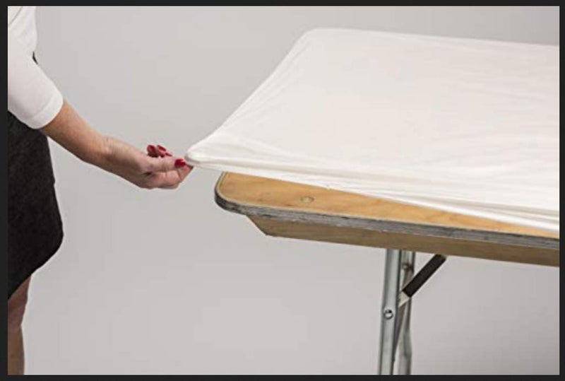 Kwik-Covers 8' Rectangle Plastic Table Covers 30" x 96", Bundle of 5 (Patriotic) - Image 2